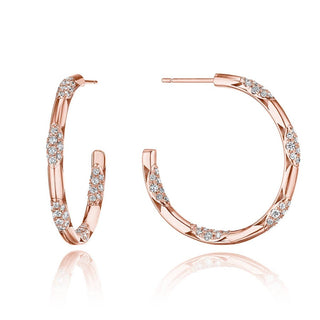 Hoop Earrings, Pulse 34mm in 14kt Rose Gold