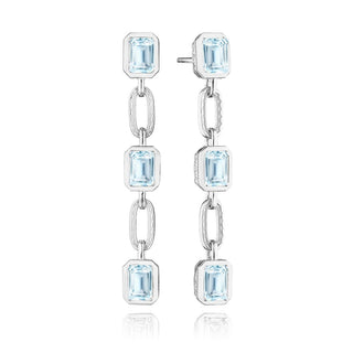 Sky Blue Topaz Drop Earring in 14kt White Gold