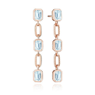 Sky Blue Topaz Drop Earring in 14kt Rose Gold