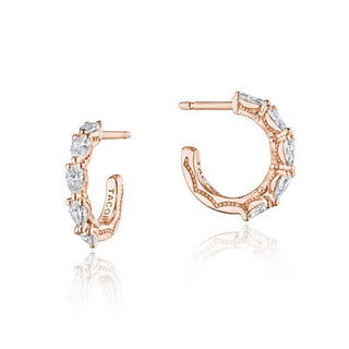 Small Hoop Earrings in 18k Rose Gold - 12.90mm in 14kt Rose Gold