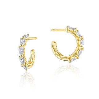 Small Hoop Earrings in 18k Yellow Gold - 12.90mm in 14kt Yellow Gold