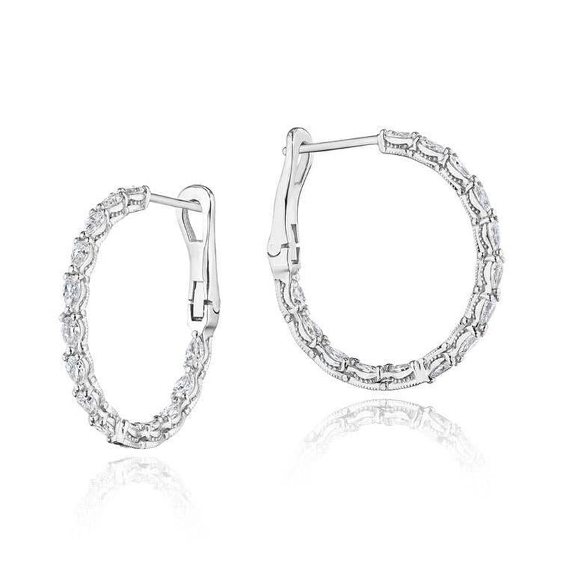 Large Hoop Earrings in 14kt White Gold