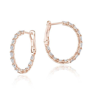 Large Hoop Earrings in 14kt Rose Gold