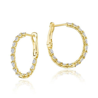 Large Hoop Earrings in 14kt Yellow Gold