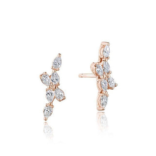 Pear Diamond Earrings in 14kt Rose Gold
