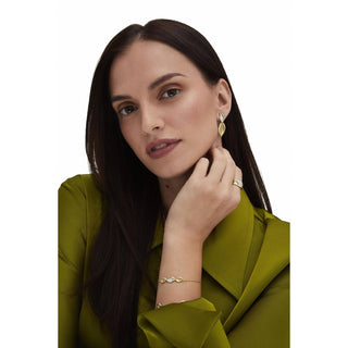 Petal Diamond Pavé Drop Earring in 14kt Yellow Gold