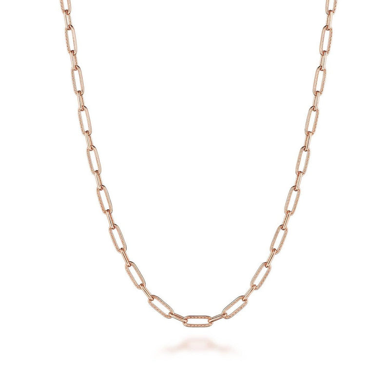 Petite Link Necklace in 14kt Rose Gold