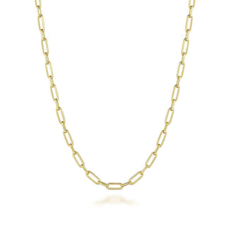 Petite Link Necklace in 14kt Yellow Gold