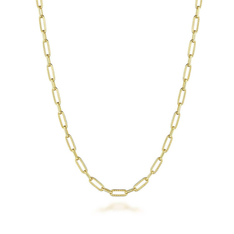 Petite Link Necklace in 14kt Yellow Gold