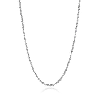 Pear Diamond Tennis Necklace in 14kt White Gold