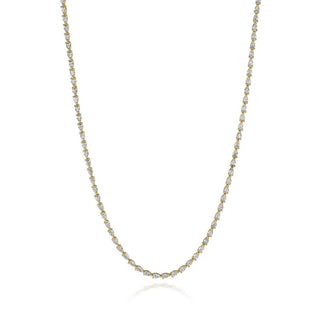 Pear Diamond Tennis Necklace in 14kt Yellow Gold
