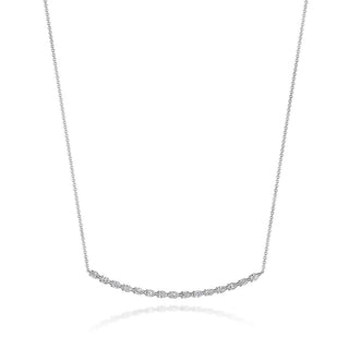 Pear Diamond Necklace in 14kt White Gold