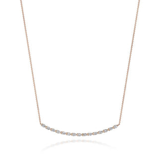 Pear Diamond Necklace in 14kt Rose Gold