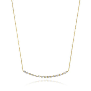 Pear Diamond Necklace in 14kt Yellow Gold