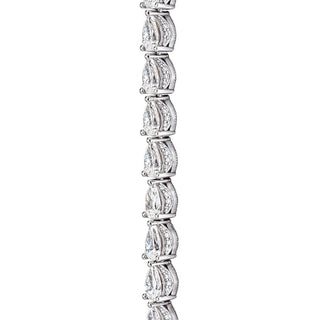 Pear Diamond Tennis Necklace in 14kt White Gold