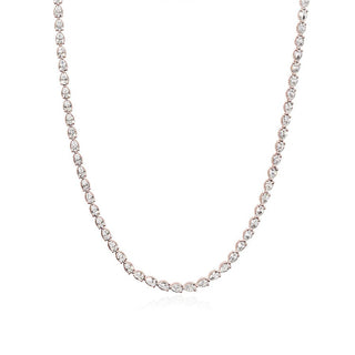 Pear Diamond Tennis Necklace in 14kt Rose Gold