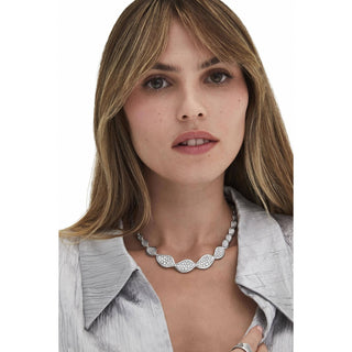 Petal Diamond Pavé Necklace in 14kt Rose Gold