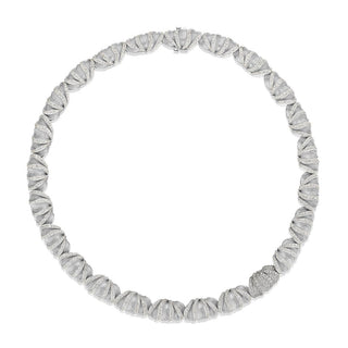 Multi Petal Diamond Necklace in 14kt Yellow Gold