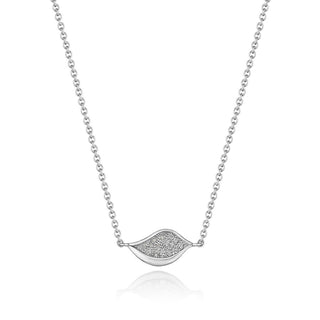 Petal Diamond Pavé Pendant in 14kt White Gold