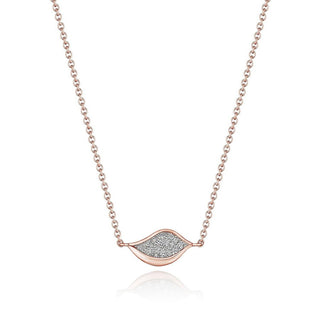 Petal Diamond Pavé Pendant in 14kt Rose Gold