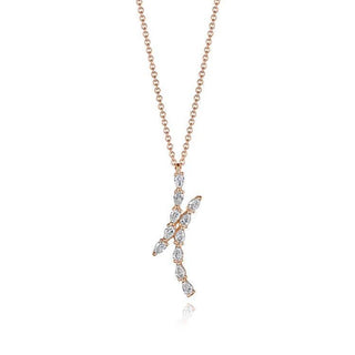 Pear Diamond Pendant in 14kt Rose Gold