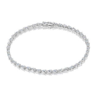 Pear Diamond Tennis Bracelet in 14kt White Gold