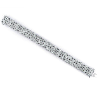 Diamond Mosaic Bracelet, Pear & Marquise in 14kt White Gold