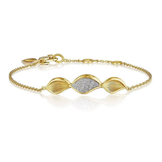 Petal Diamond Pavé Bracelet in 14kt Yellow Gold