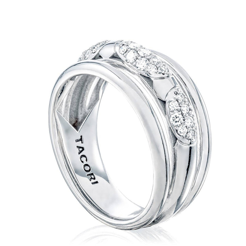 360° Stacked Ring in 14kt White Gold