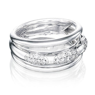 360° Stacked Ring in 14kt White Gold