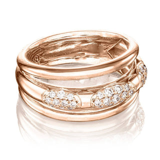 360° Stacked Ring in 14kt Rose Gold