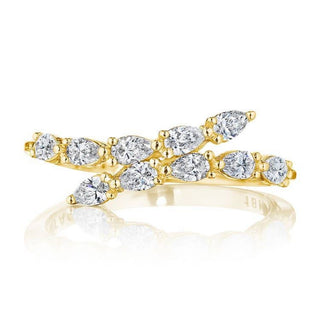 Pear Diamond Ring in 14kt Yellow Gold