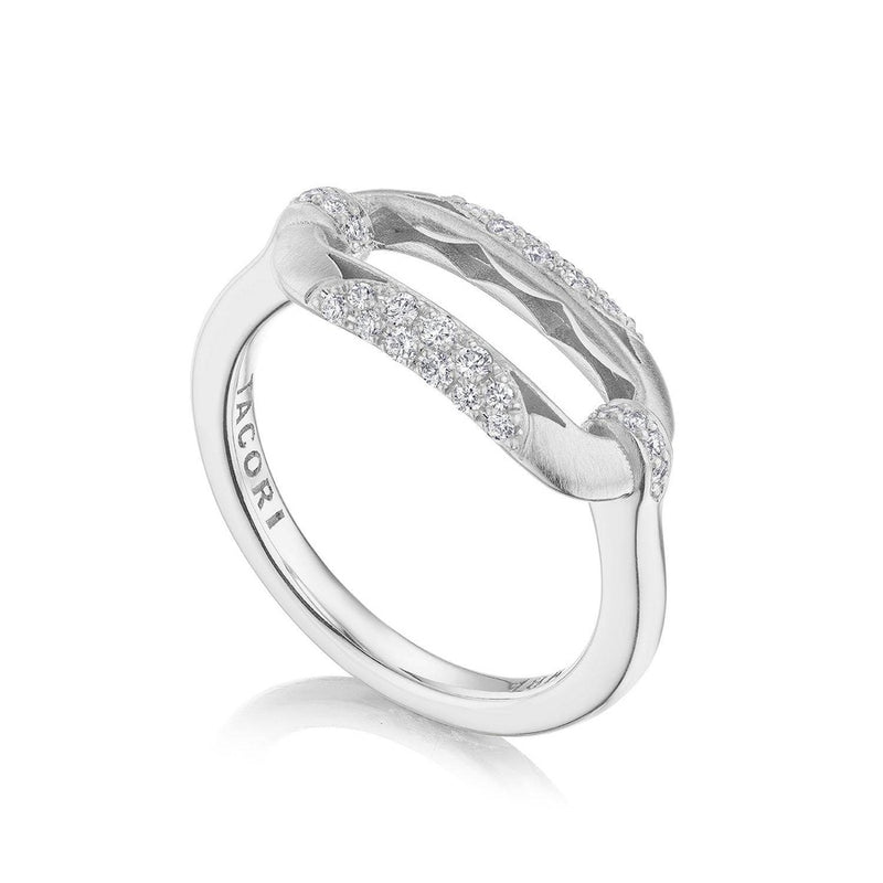 Link Ring in 14kt White Gold
