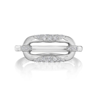 Link Ring in 14kt White Gold