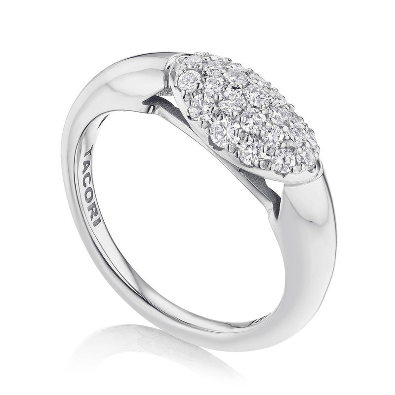 Dome Ring, Petite in 14kt White Gold