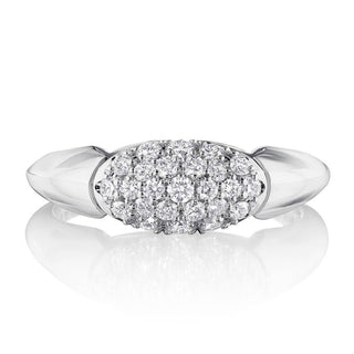 Dome Ring, Petite in 14kt White Gold