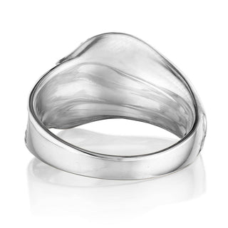Double Petal Diamond Pavé Ring in 14kt White Gold