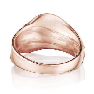 Double Petal Diamond Pavé Ring in 14kt Rose Gold