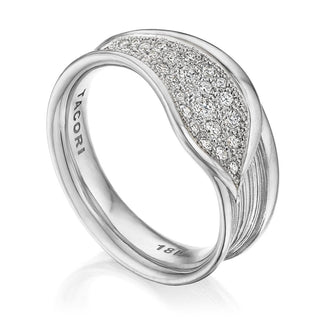 Petal Diamond Pavé Ring in 14kt White Gold