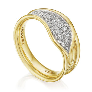 Petal Diamond Pavé Ring in 14kt Yellow Gold