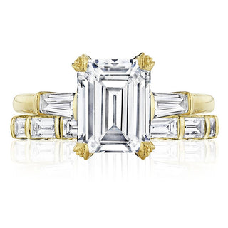 Emerald 3-Stone Engagement Ring
