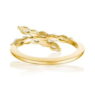 Marquise and Round Diamond Ring in 14kt Yellow Gold