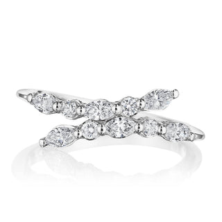Marquise and Round Diamond Ring in 14kt White Gold