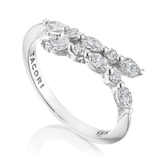 Marquise and Round Diamond Ring in 14kt White Gold
