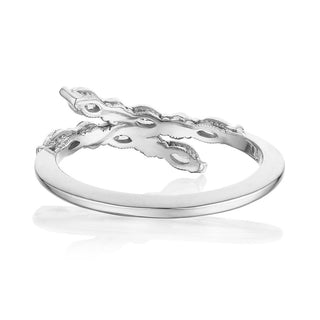 Marquise and Round Diamond Ring in 14kt White Gold