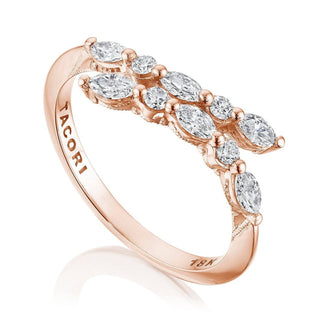Marquise and Round Diamond Ring in 14kt Rose Gold