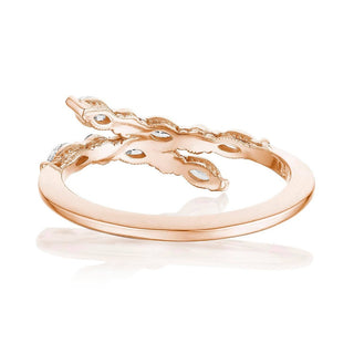 Marquise and Round Diamond Ring in 14kt Rose Gold