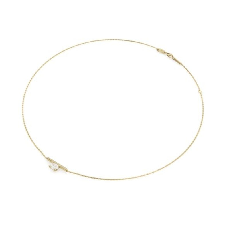 1=.70CT OV VS1 EF LAB10KY BAR NECKLACE