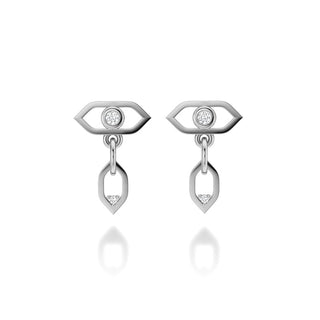 4=.05CTW SI2 GH 14KW STUD EARRINGS