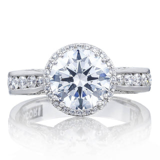Round with Cushion Bloom Engagement Ring